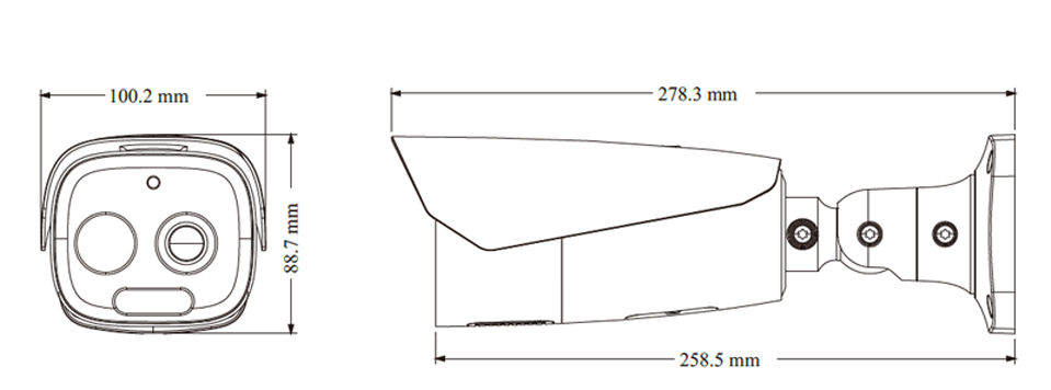 TD-5433E1-VT Thermal Network Bullet Camera - Image 2